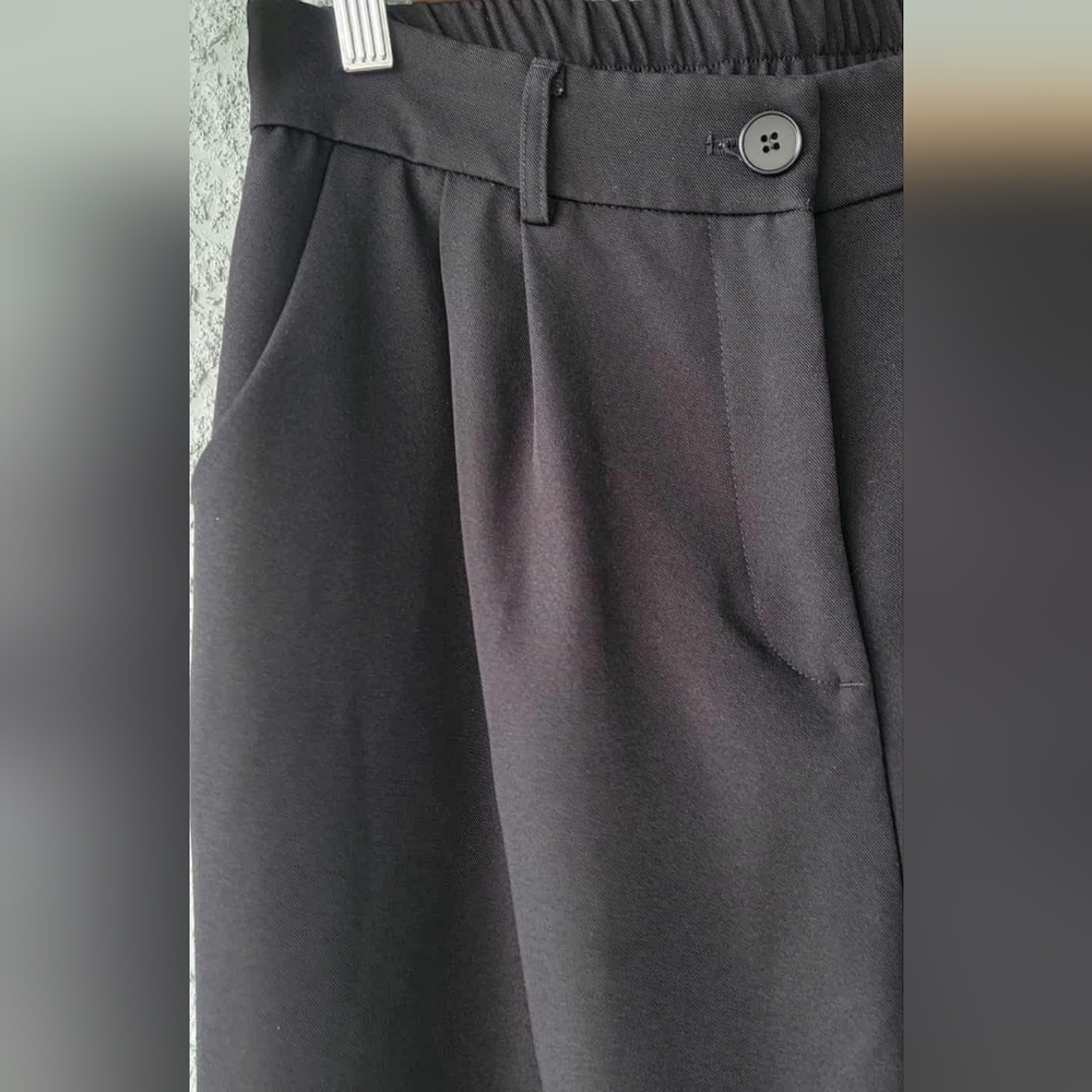Funyyzo Womens  Wide Leg Pockets Dress Pants. L 10-12 - Picture 3 of 10